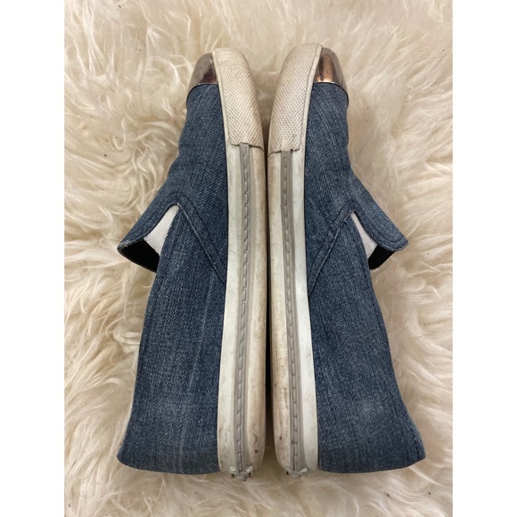 Miu Miu Denim Metal Toe Cap Sneakers - Picture 4 of 11